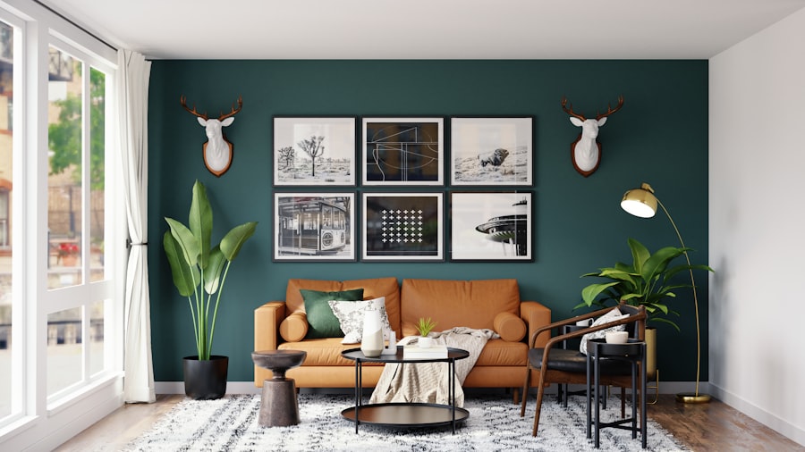 Custom area rug in a residential living room